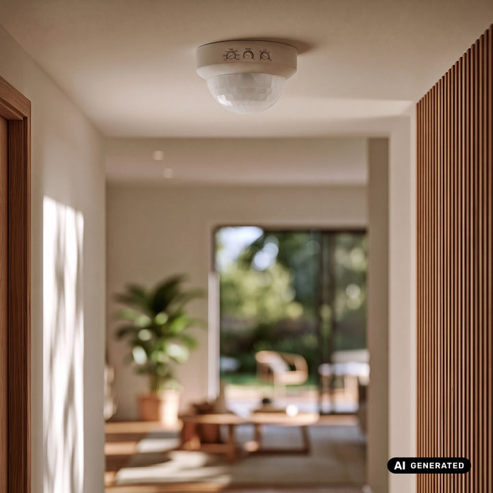 Maclean PIR-närvarosensor, för ytmontering, räckvidd 10x40 m, 1000 W/2000 W, 220–240 V AC, 50/60 Hz, MCE823