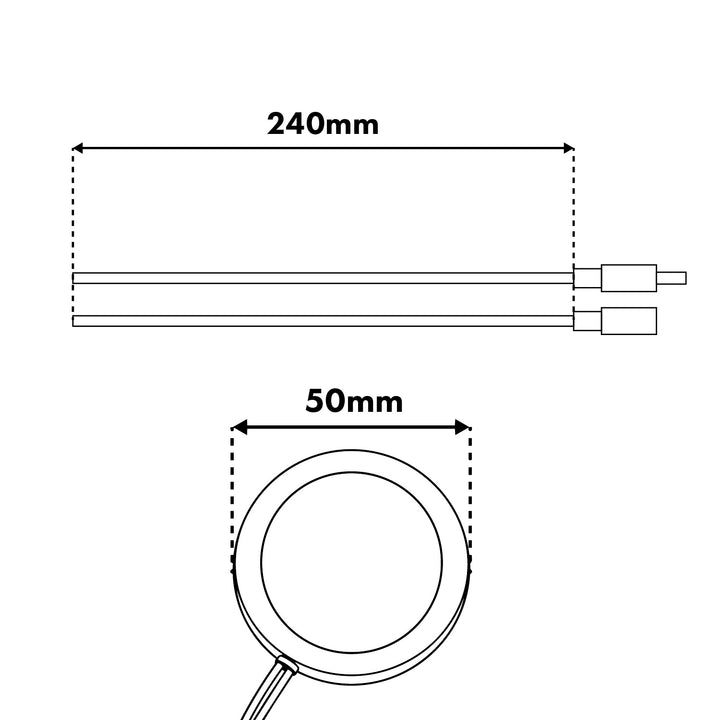 Maclean infälld touchbrytare, <40 mm, 12–24 V DC, max. belastning 48/96 W, MCE825