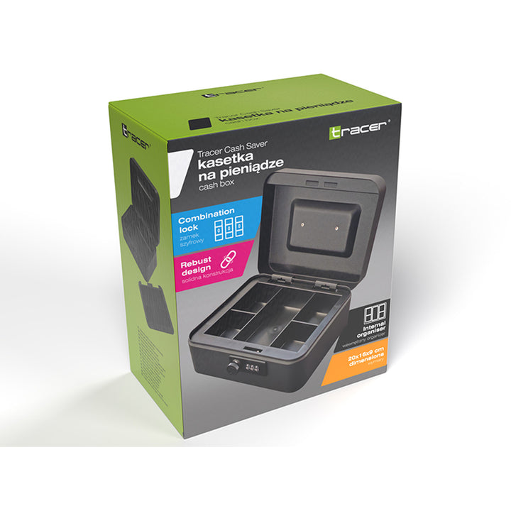 Pengarbiljettficka Tracer, bärhandtag, dold förvaringsficka, svart, Cash Saver