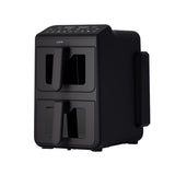 LAFE fettfri fritös, luftfritös, 2 kammare 5 L, effekt 2460 W, LCD-display, Dual Fry
