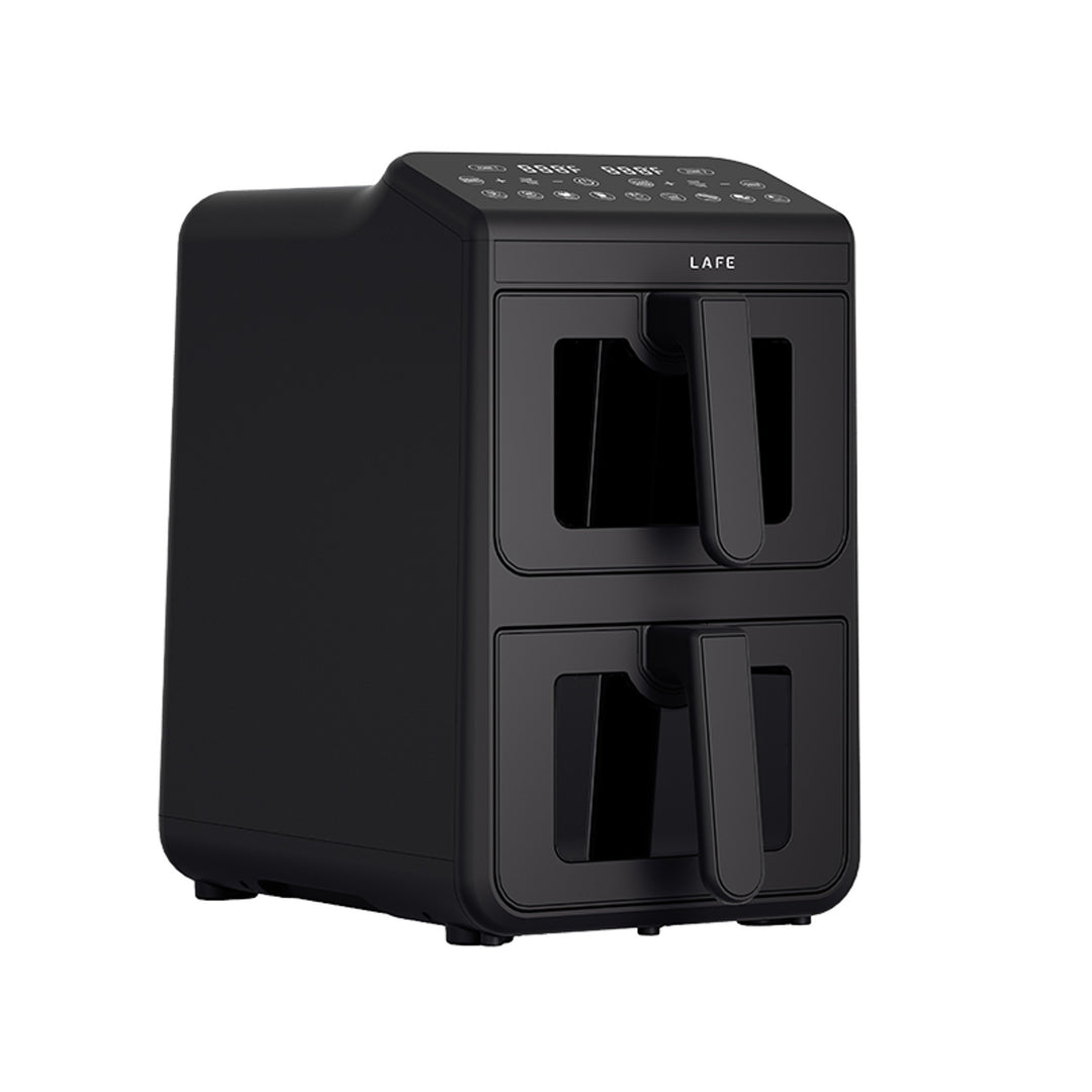 LAFE fettfri fritös, luftfritös, 2 kammare 5 L, effekt 2460 W, LCD-display, Dual Fry