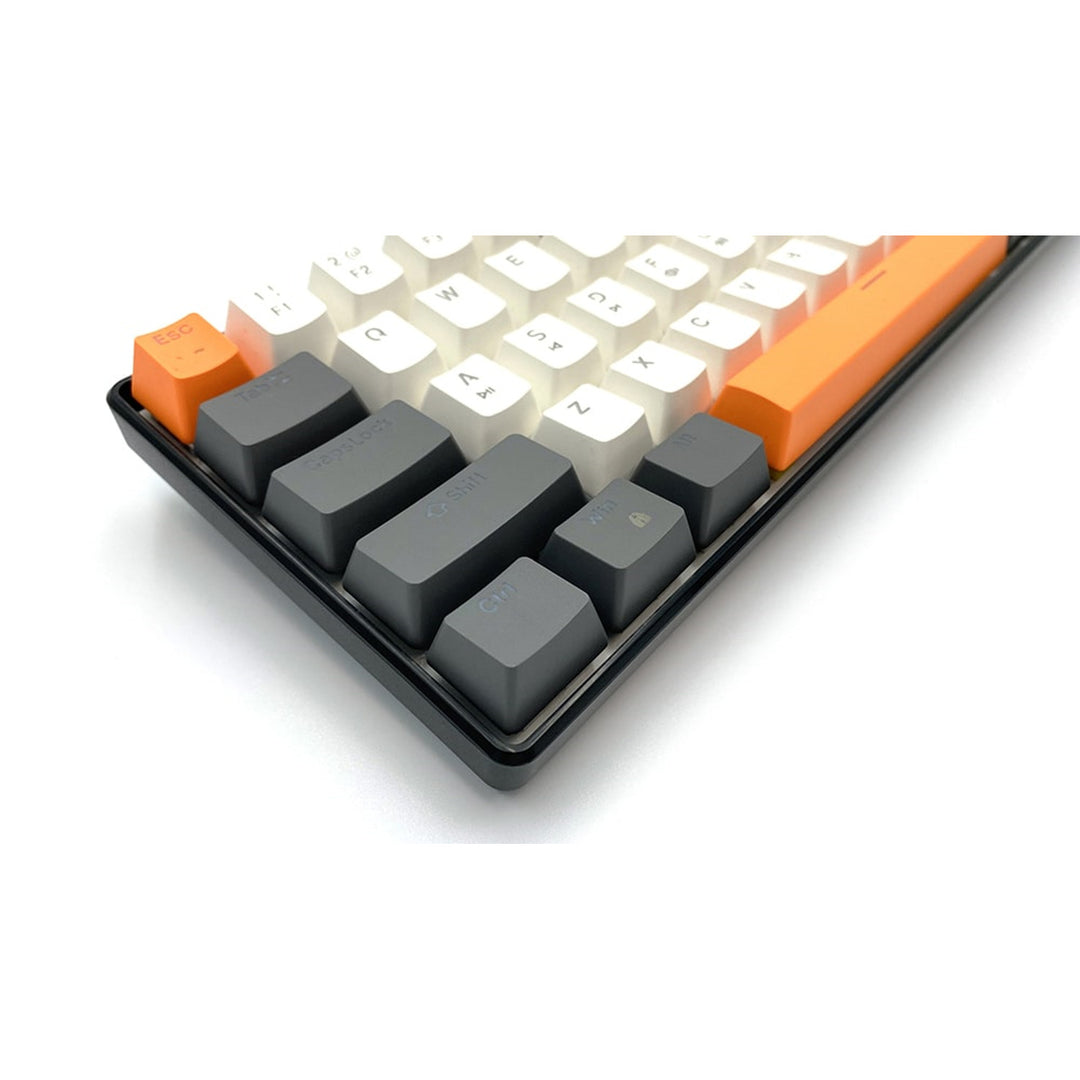 ZONE 61 – Mekanisk gamingtangentbord av typen short 60 %, mekaniska silent RED-brytare, färgad bakgrundsbelysning, 61 tangenter, USB-C, Mediatech