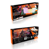 ZONE 61 – Mekanisk gamingtangentbord av typen short 60 %, mekaniska silent RED-brytare, färgad bakgrundsbelysning, 61 tangenter, USB-C, Mediatech