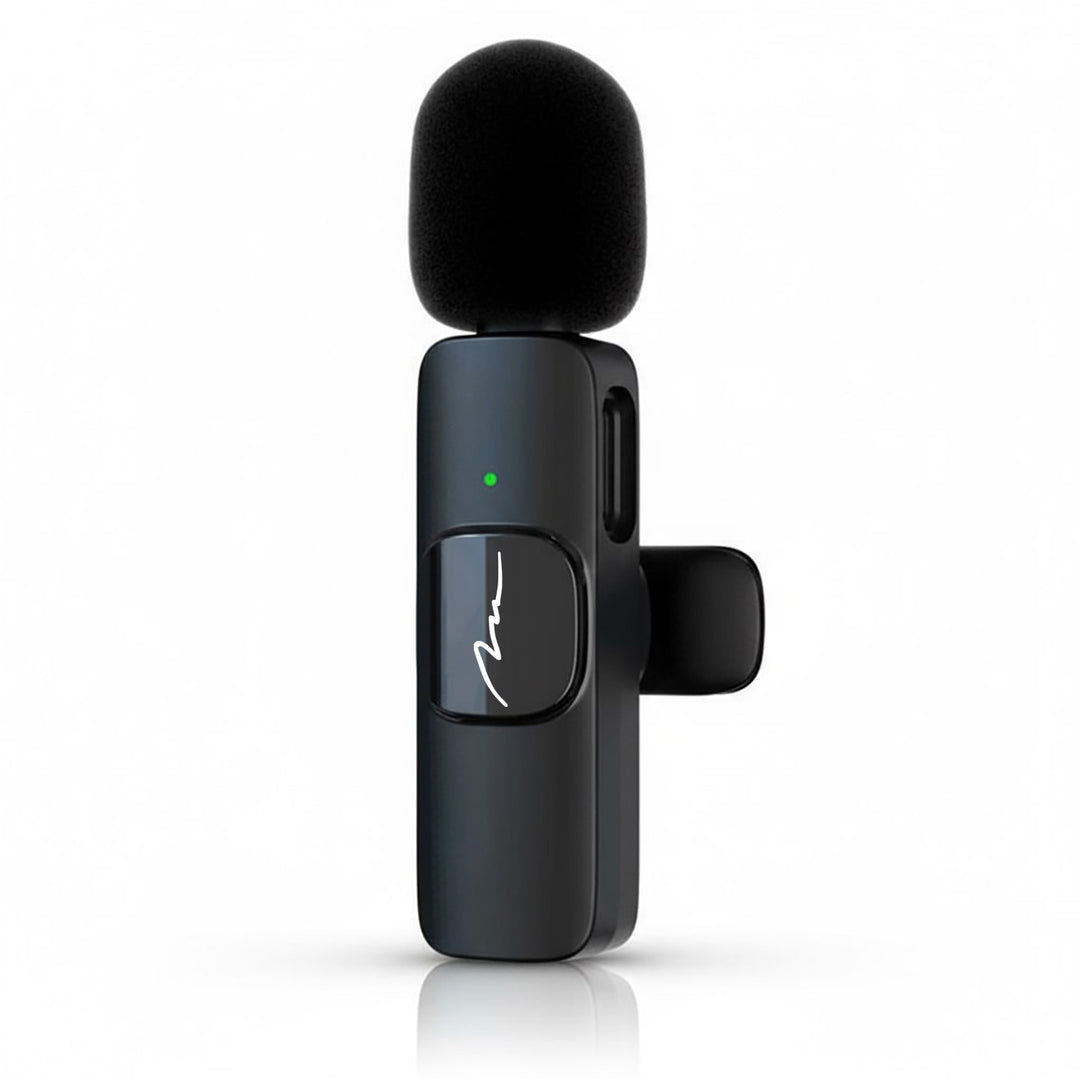 MICRO-MIC DUO – 2x trådlös mikrofon med klämma (set), för iOS och Android (OTG), mini, superkänslig. USB-C och LIGHTNING, Mediatech