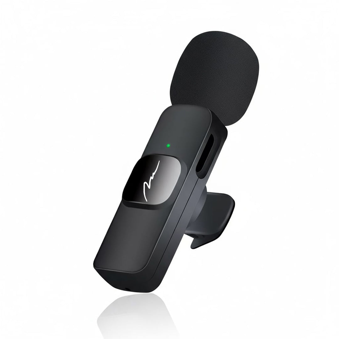 MICRO-MIC DUO – 2x trådlös mikrofon med klämma (set), för iOS och Android (OTG), mini, superkänslig. USB-C och LIGHTNING, Mediatech