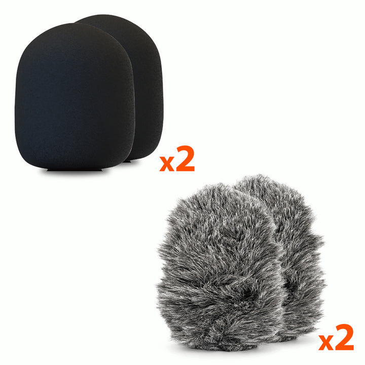 MICRO-MIC DUO – 2x trådlös mikrofon med klämma (set), för iOS och Android (OTG), mini, superkänslig. USB-C och LIGHTNING, Mediatech