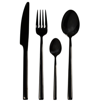 Bestickset för 6 personer AMBITION Como Black 24 delar