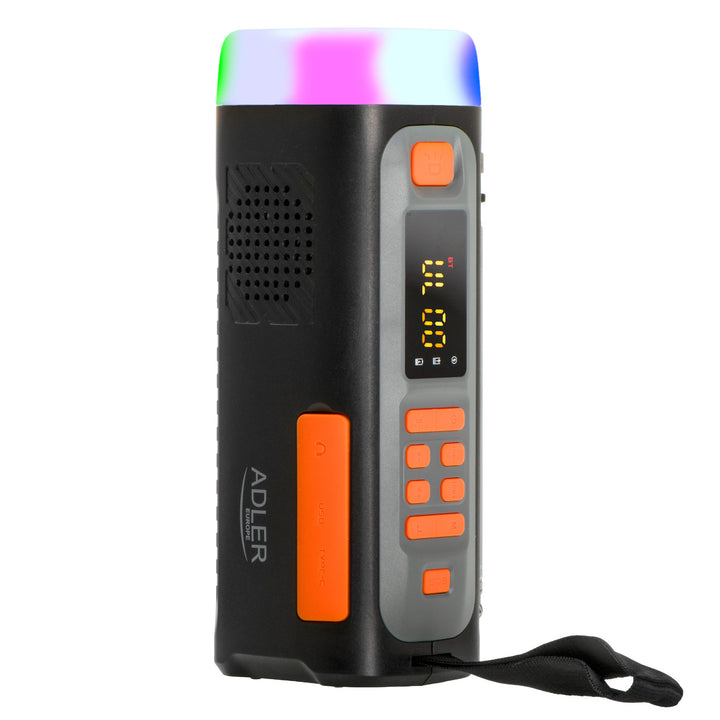 Adler nödradio, med solpanel, vev och powerbank, Bluetooth 5.0, LED-ficklampa 4W, 4500 mAh, AD 1920