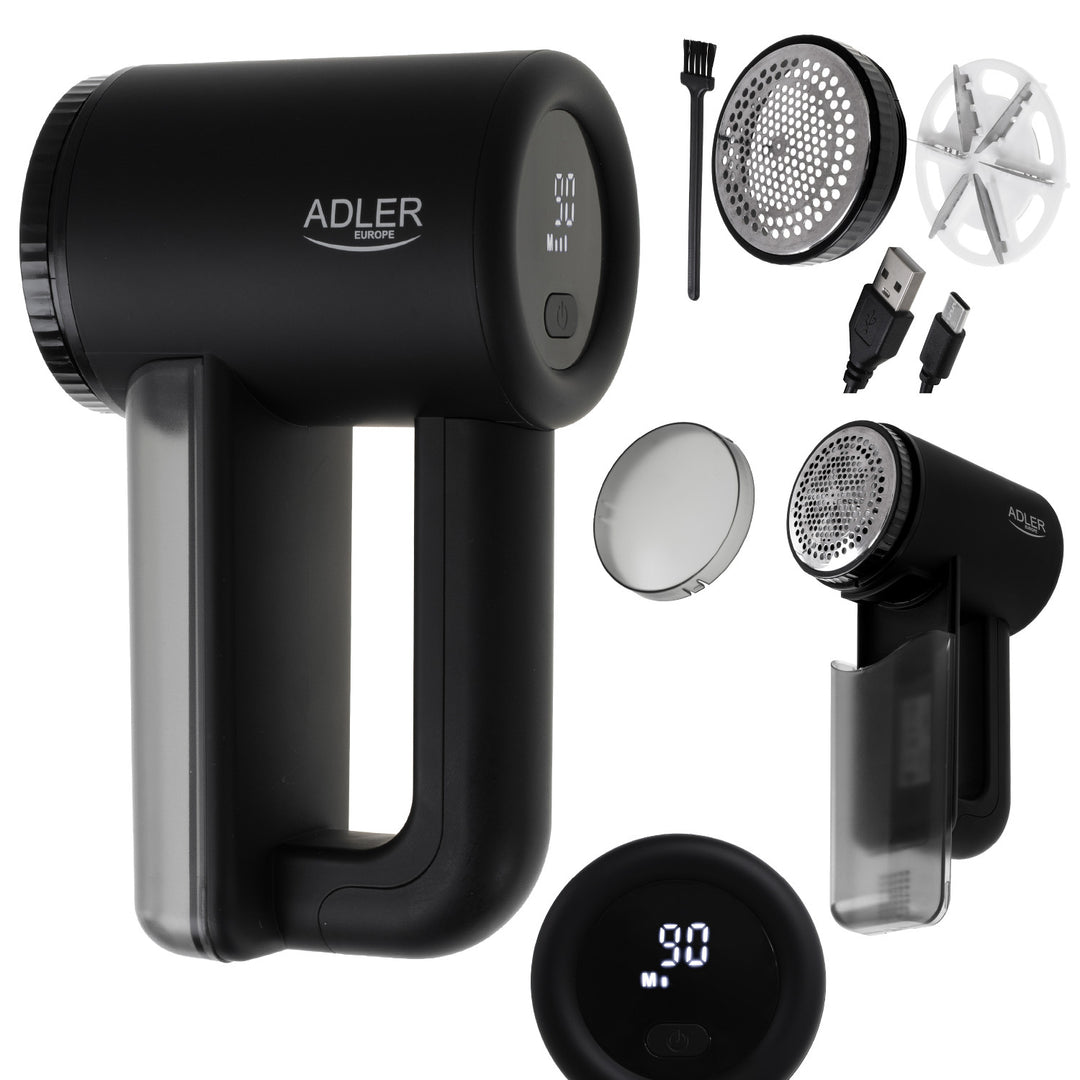 Adler tygskärare, LCD-display, 3 hastigheter, svart, AD 9617 black