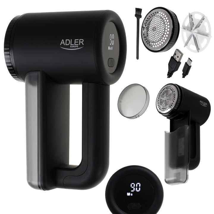 Adler tygskärare, LCD-display, 3 hastigheter, svart, AD 9617 black