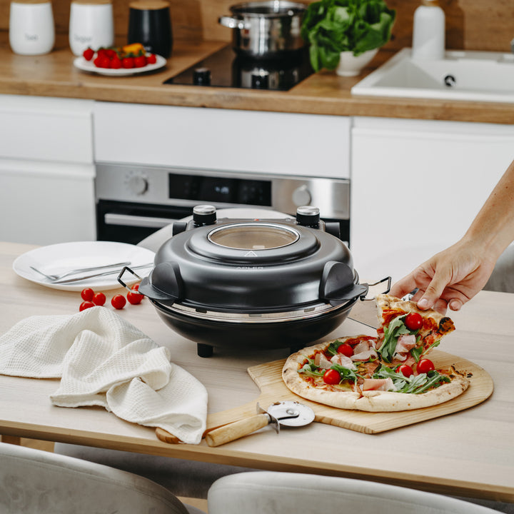 Adler pizzaugn, temperaturreglering upp till 400 °C, keramisk sten, två värmeelement, AD 6314