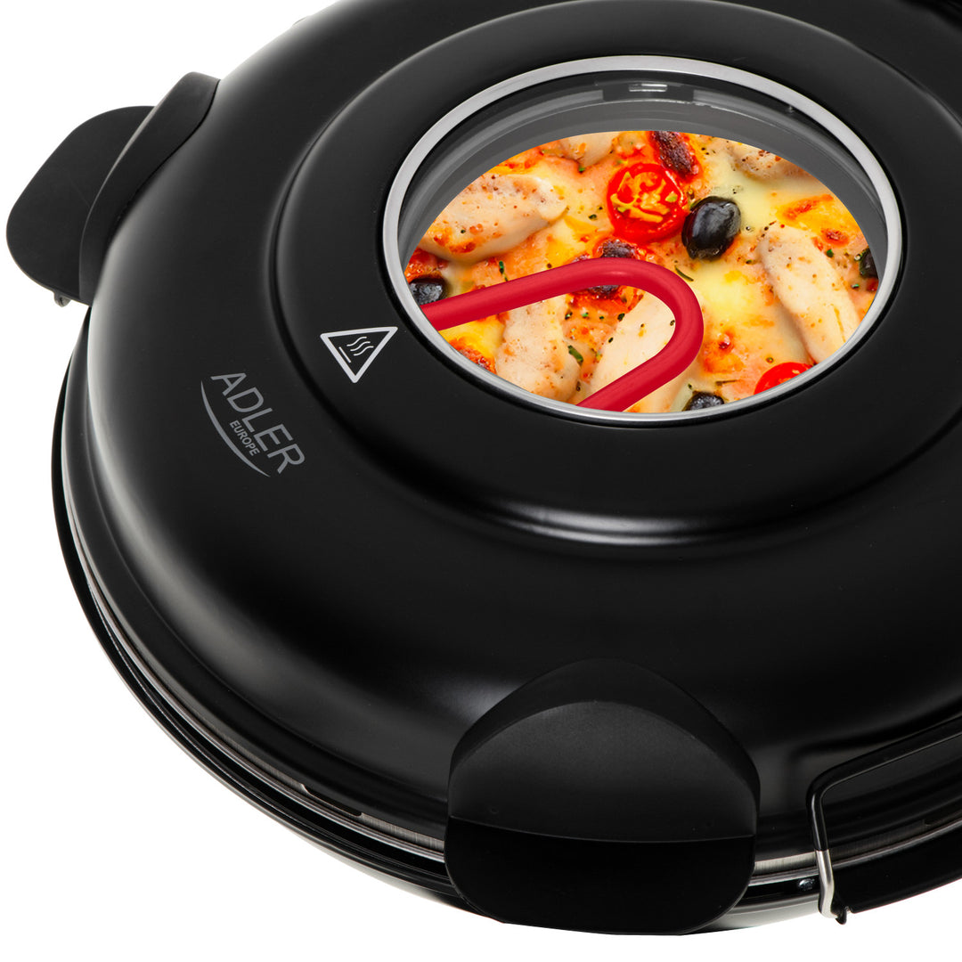Adler pizzaugn, temperaturreglering upp till 400 °C, keramisk sten, två värmeelement, AD 6314