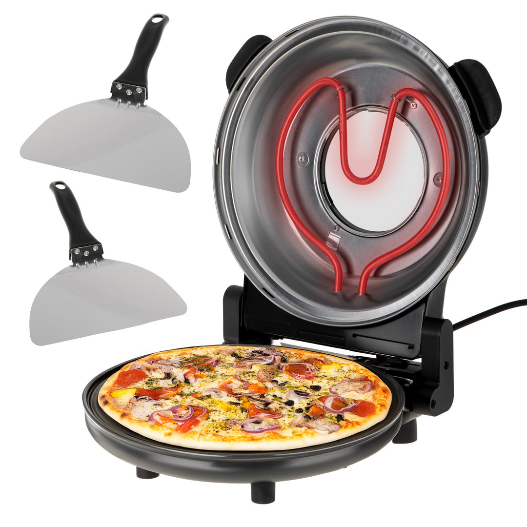 Adler pizzaugn, temperaturreglering upp till 400 °C, keramisk sten, två värmeelement, AD 6314