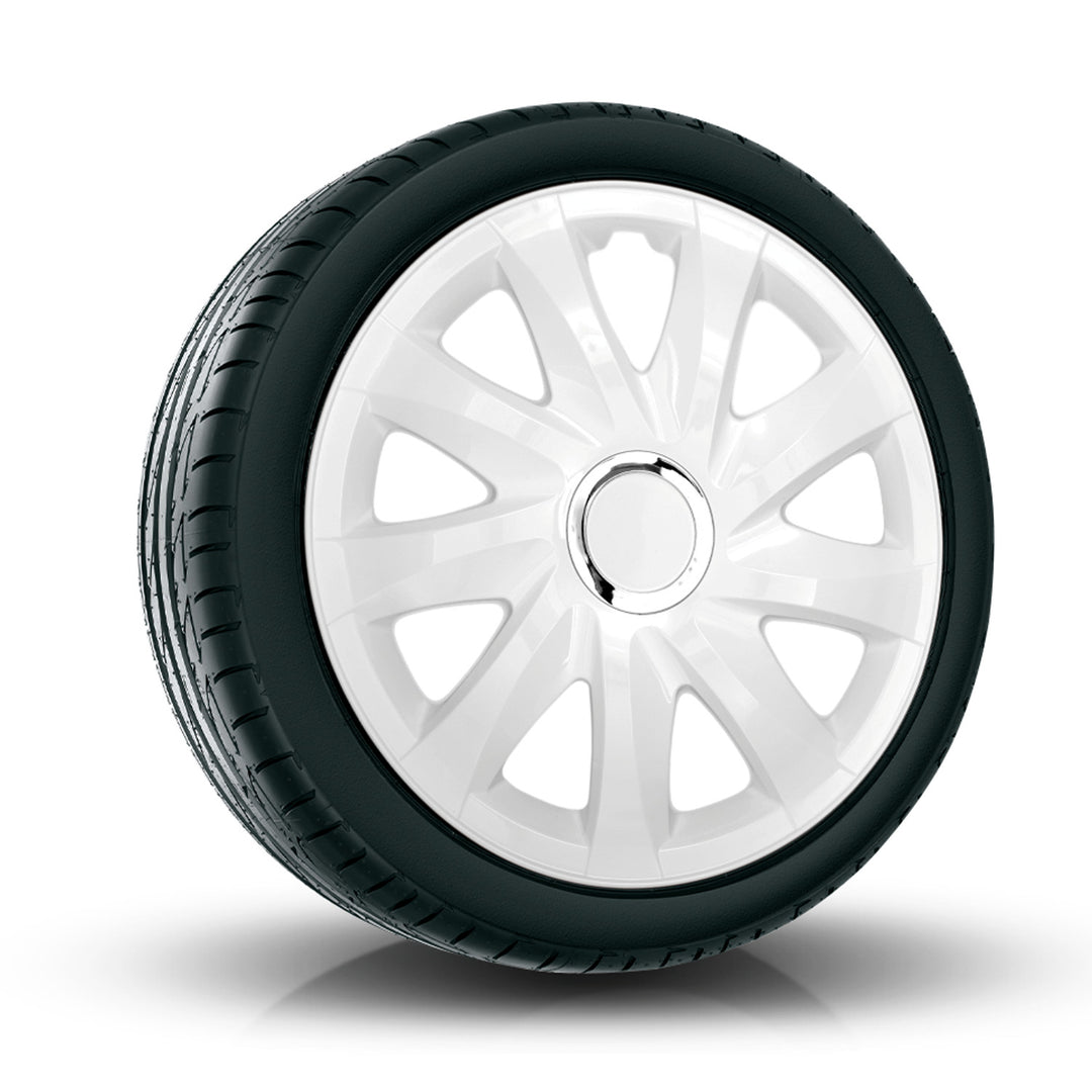 Universal hjulkapsel 13'' NRM Drift vita, 4-pack