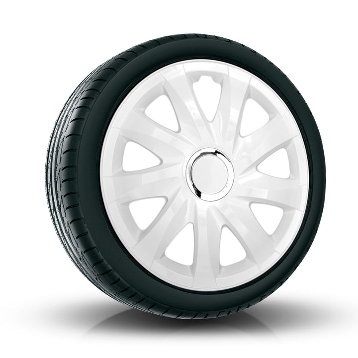 Universal hjulkapsel 13'' NRM Drift vita, 4-pack