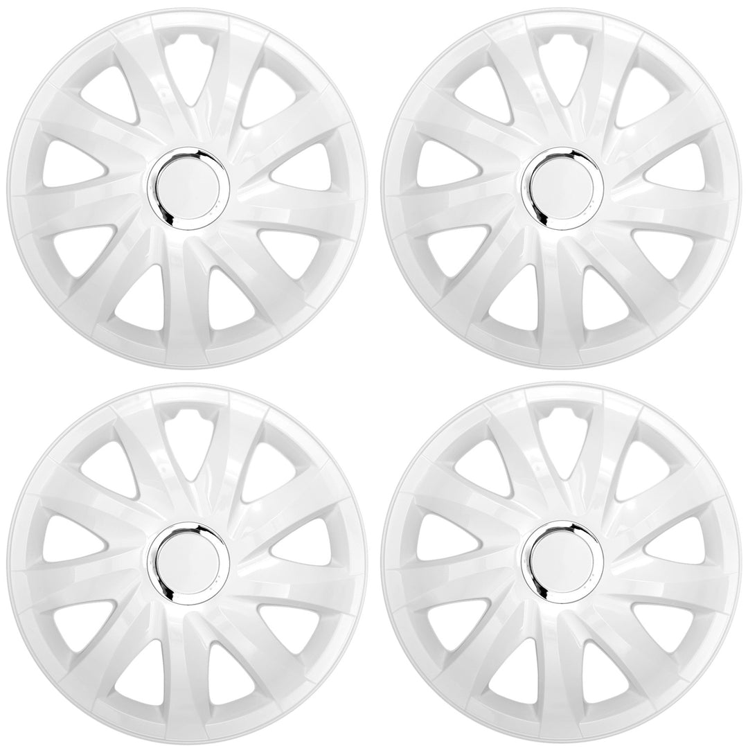 Universal hjulkapsel 13'' NRM Drift vita, 4-pack