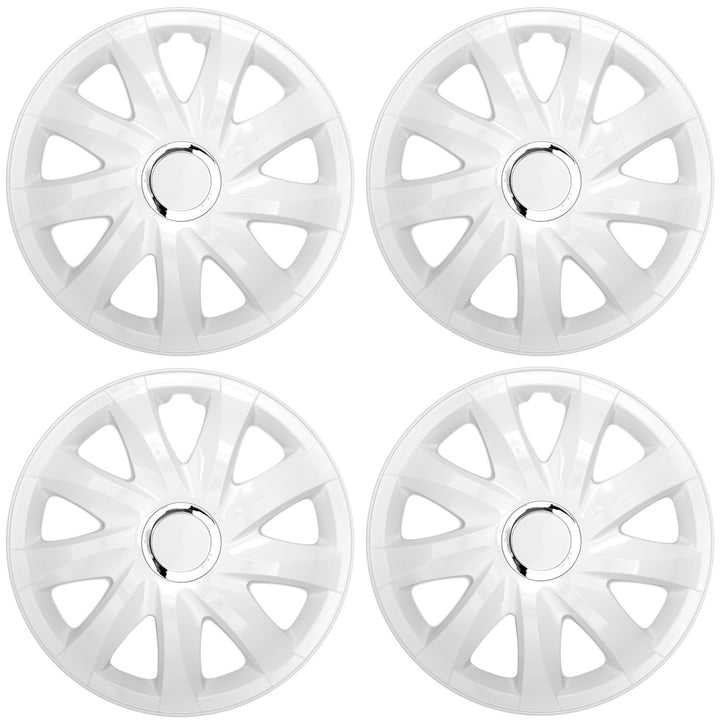 Universal hjulkapsel 13'' NRM Drift vita, 4-pack