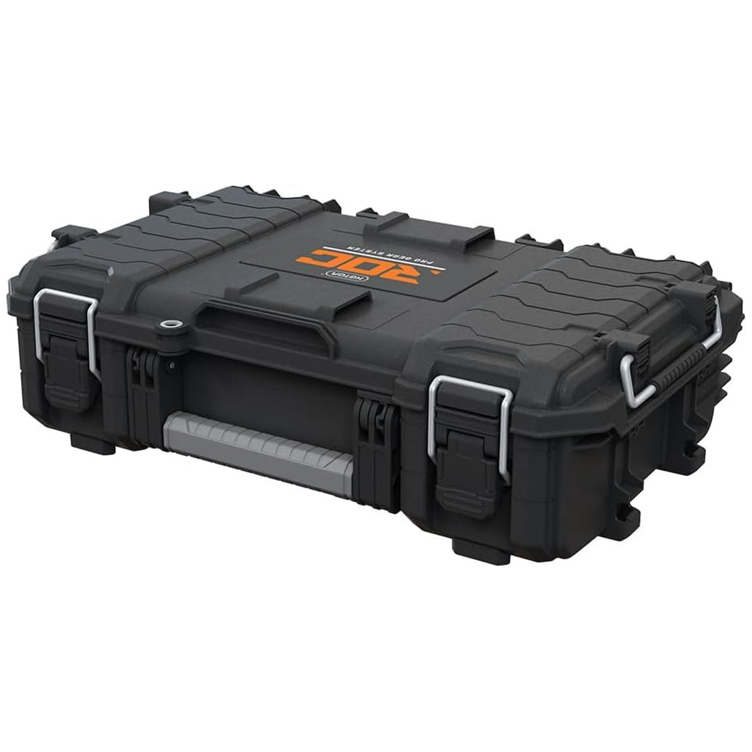 Verktygsväska Keter ROC Pro Gear 2.0, bärförmåga 36 kg, plats för hänglås, damm- och vattentät tätning, förvaringsfack med lock ingår, kan hängas på väggen, 256979