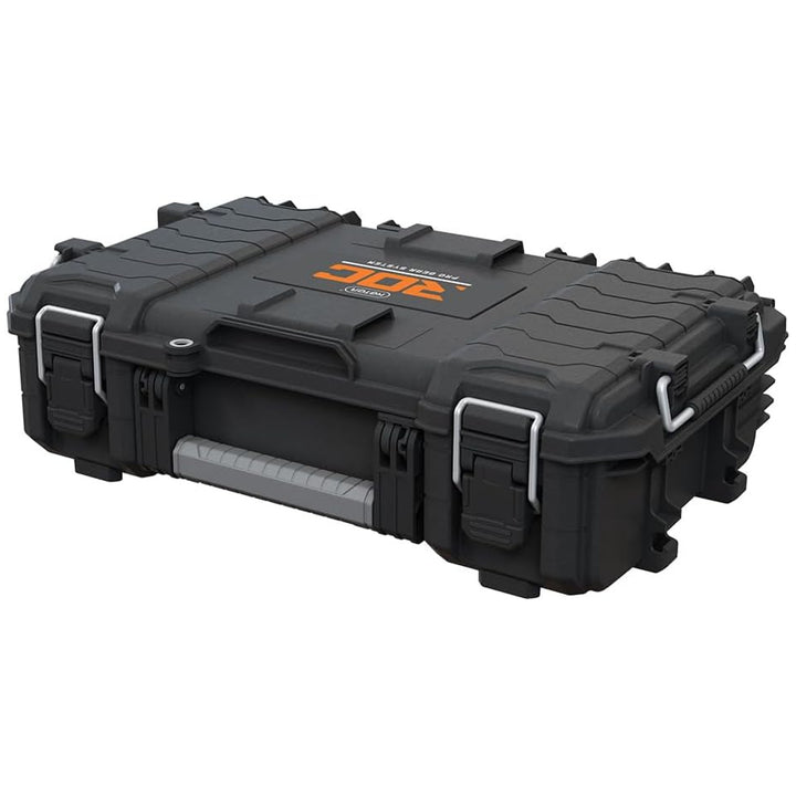 Verktygsväska Keter ROC Pro Gear 2.0, bärförmåga 36 kg, plats för hänglås, damm- och vattentät tätning, förvaringsfack med lock ingår, kan hängas på väggen, 256979