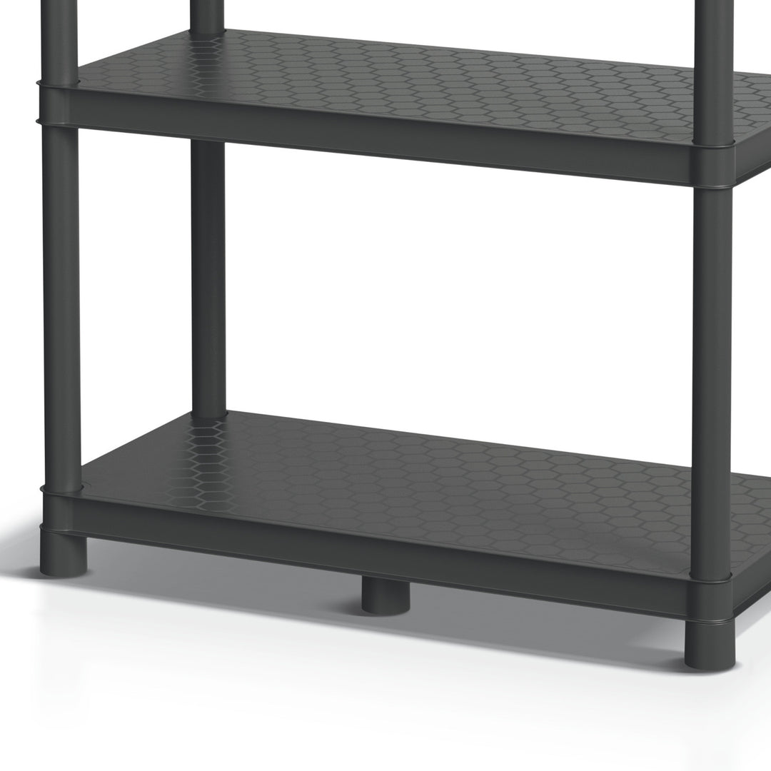 Stackaro Solid 75 Kistenberg hyllsystem, max totalbelastning 220 kg, 5 hyllplan, väggmontering, KSS75L5HD-S411