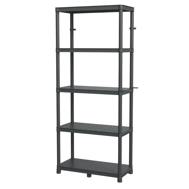 Stackaro Solid 75 Kistenberg hyllsystem, max totalbelastning 220 kg, 5 hyllplan, väggmontering, KSS75L5HD-S411
