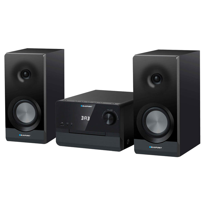 Blaupunkt mikrotorn, effekt 100 W RMS, DAB+-tuner, LED-display, FM-radio, teleskopantenn ingår, HDMI ARC-anslutning, CD/MP3/USB/BT, klocka med alarmfunktion, MS49DAB