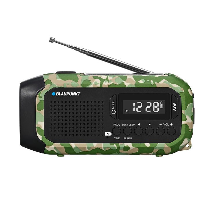 FM-larmradio från Blaupunkt, LED-ficklampa, läslampa, trippel laddningssystem, SOS-larm, ER20GC