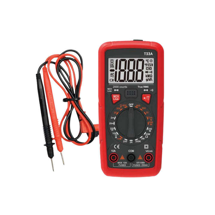 LTC universal mätare, ficklampa, diodtestfunktion, AC/DC 0-600 V, magnetisk hållare, LXT33A