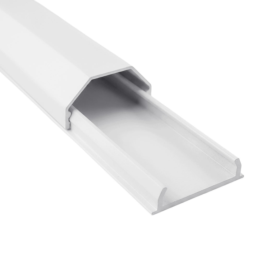 Maclean-kabelkåpa i aluminium, 33x18x750 mm, vit, MCTV-897 W
