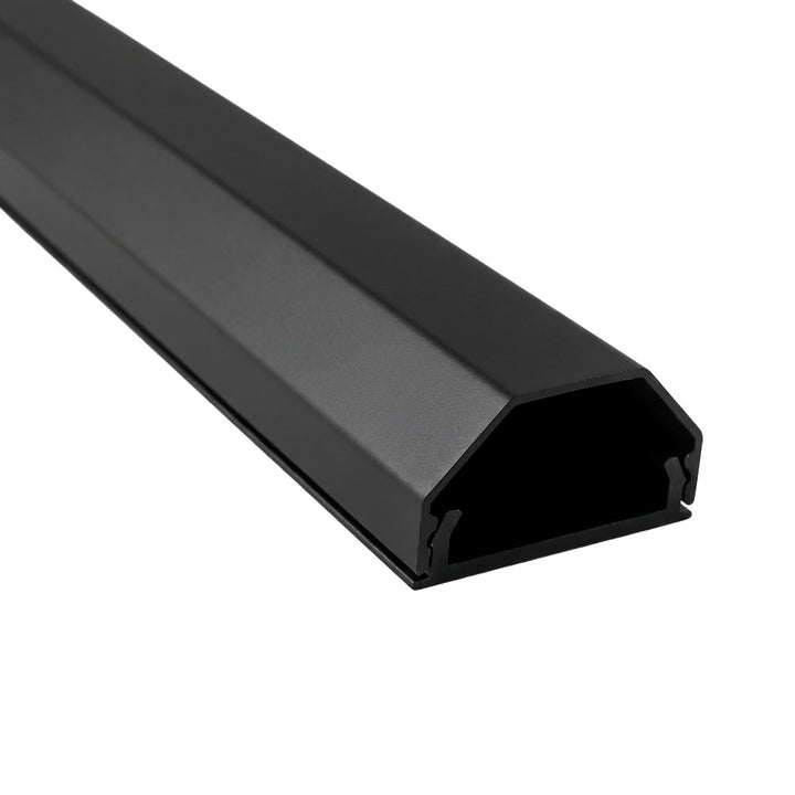 Maclean-kabelkåpa i aluminium, 33x18x750 mm, svart, MCTV-897 B