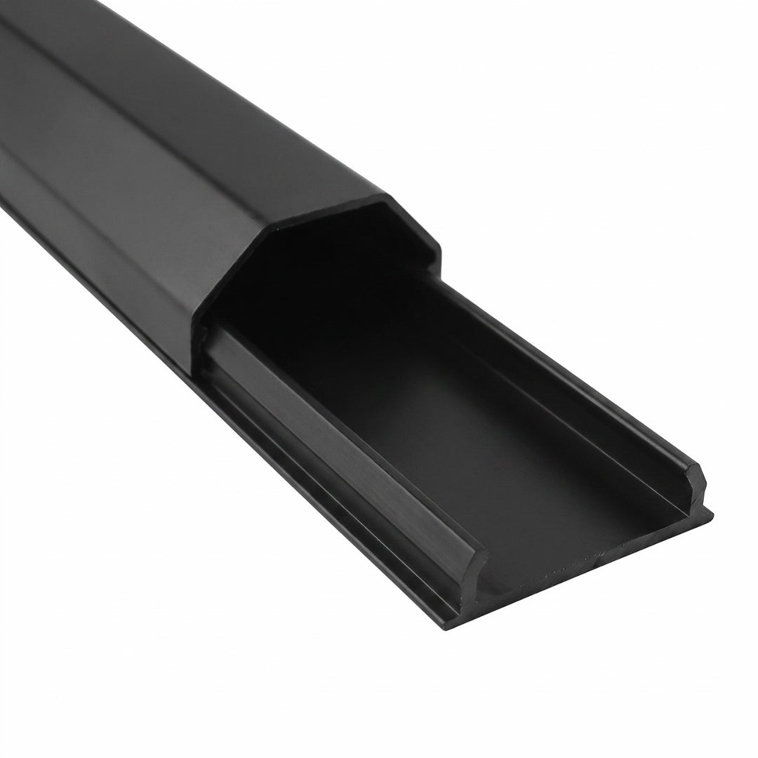 Maclean-kabelkåpa i aluminium, 33x18x750 mm, svart, MCTV-897 B