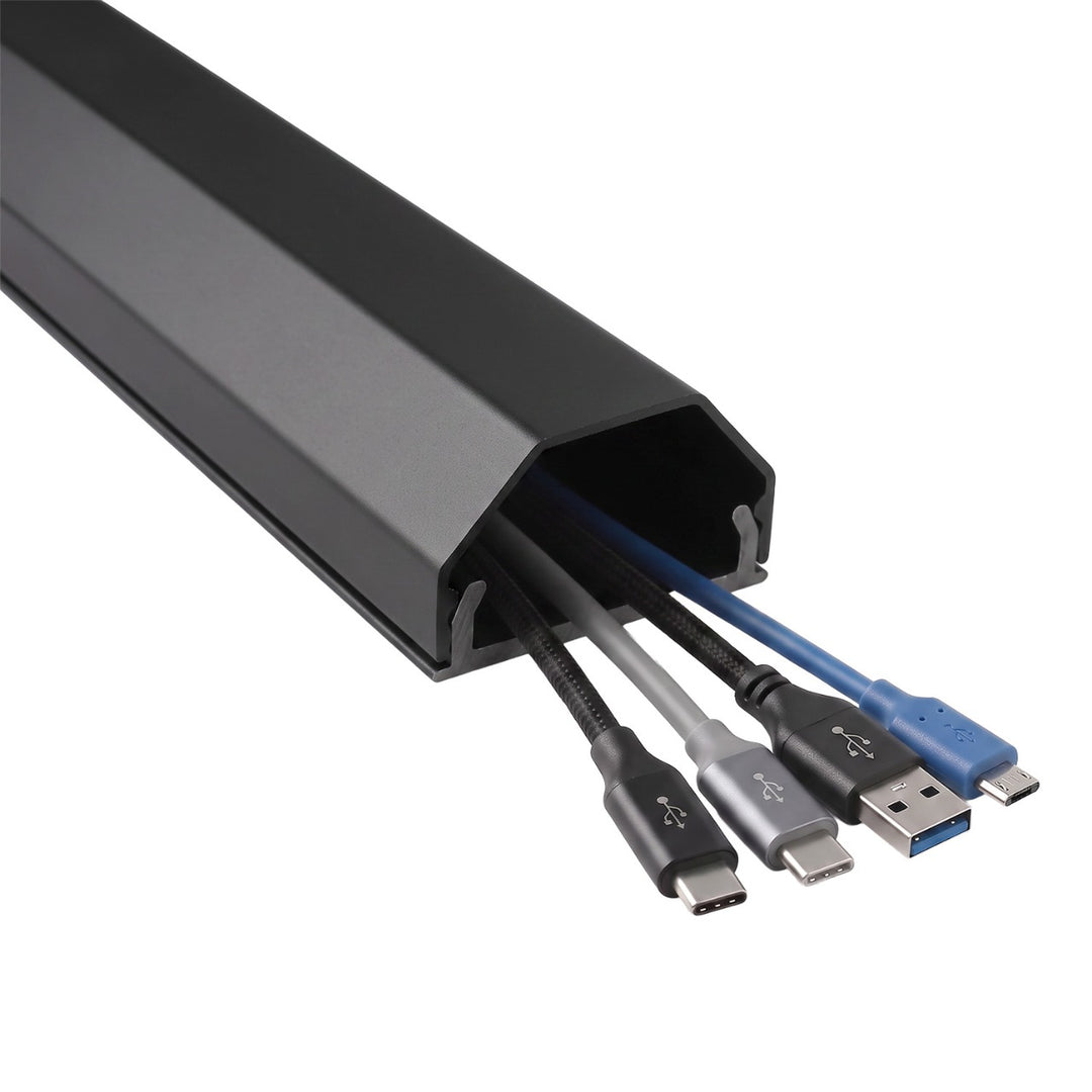 Maclean-kabelkåpa i aluminium, 33x18x750 mm, svart, MCTV-897 B