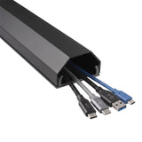 Maclean-kabelkåpa i aluminium, 33x18x750 mm, svart, MCTV-897 B