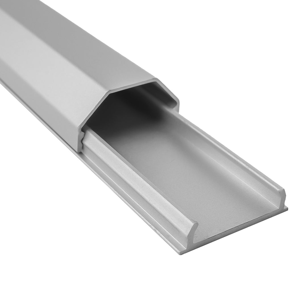 Maclean-kabelkåpa i aluminium, 33x18x750 mm, silver, MCTV-897 S