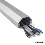 Maclean-kabelkåpa i aluminium, 33x18x750 mm, silver, MCTV-897 S