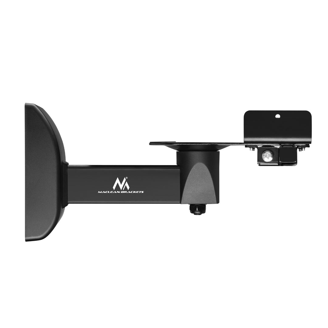 Set med fästen/hängare för Maclean-högtalare, universellt, justerbart vertikalt +8°–-8° och horisontellt +90°–-90°, max. 15 kg, MC-917