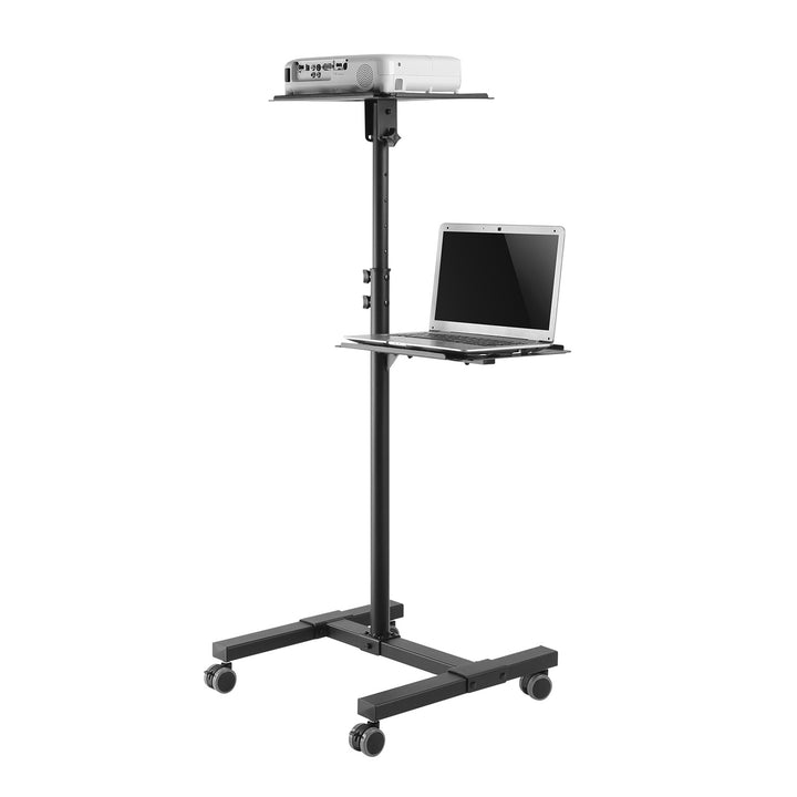 Maclean – justerbart, mobilt bord för projektor/bärbar dator, stål, max. 10 kg, MC-207