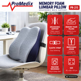 Promedix-kudde för ländryggen av formminnesskum, 45x40x10 cm, PR-215