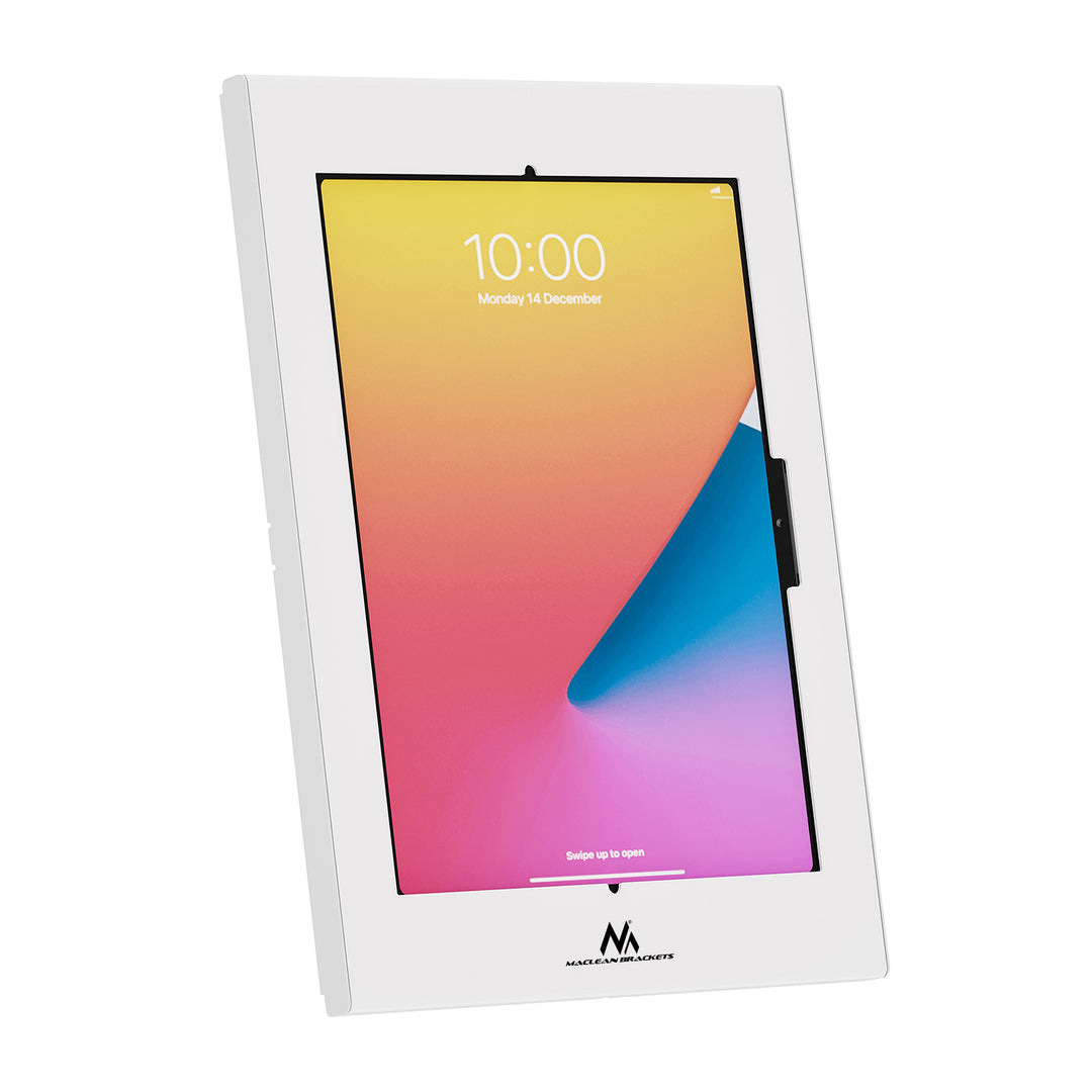 Maclean-hållare för surfplatta, med lås, 12,4–13 tum, iPad Air/Pro, Samsung Tab S10+/S9+/S8+/S7+, 257 × 350 × 22 mm, MC-950 W