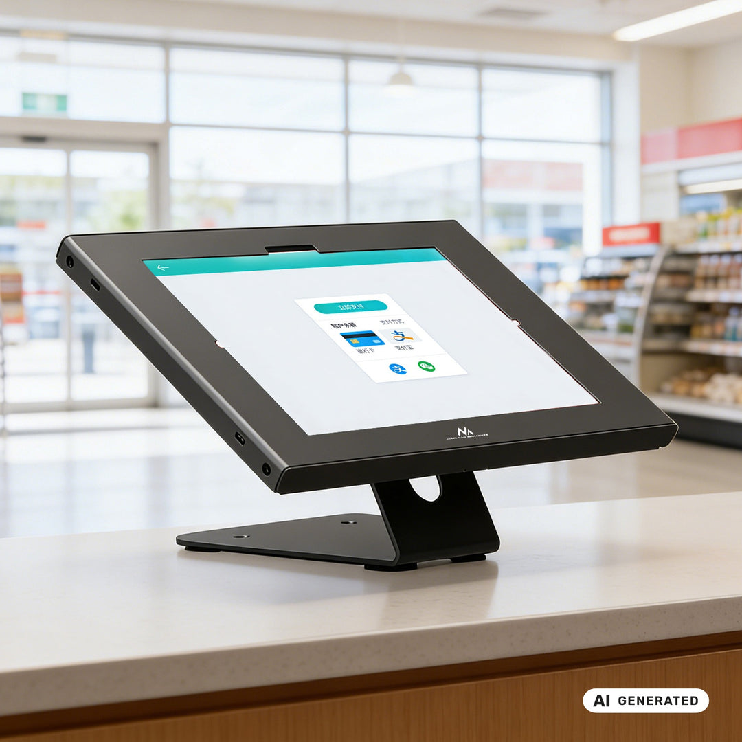 Maclean-reklamfäste för surfplatta, med lås, 10,9–11 tum, iPad Air/Pro, Samsung Tab A- och S-serien, 220 × 323 × 22 mm, MC-957 B