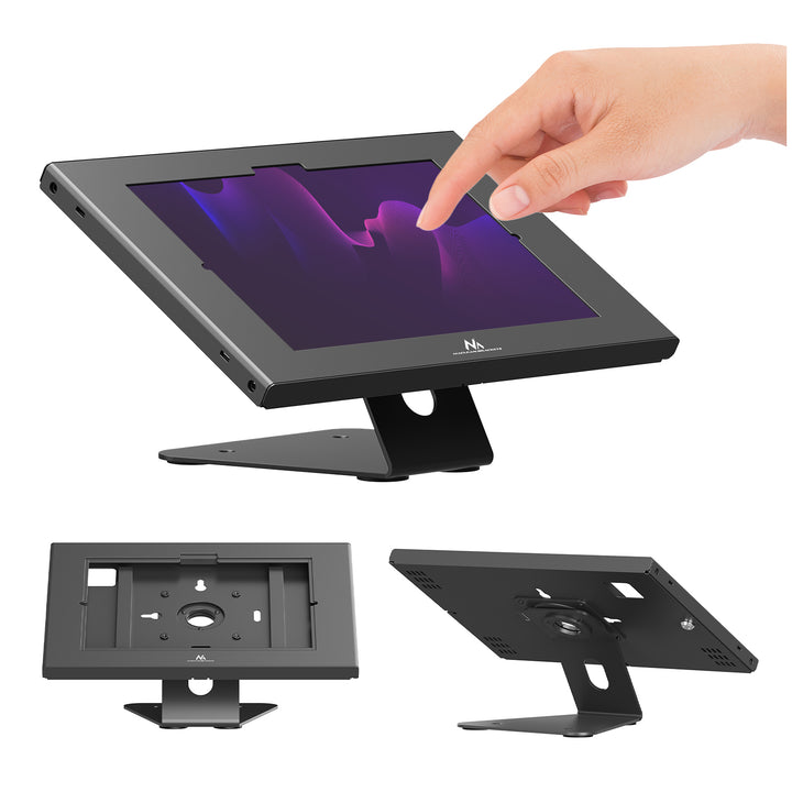 Maclean-reklamfäste för surfplatta, med lås, 10,9–11 tum, iPad Air/Pro, Samsung Tab A- och S-serien, 220 × 323 × 22 mm, MC-957 B