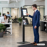 Maclean-reklamhållare för surfplatta, med lås, 10,9–11 tum, iPad Air/Pro, Samsung Tab A- och S-serien, 220 × 323 × 22 mm, MC-960 B
