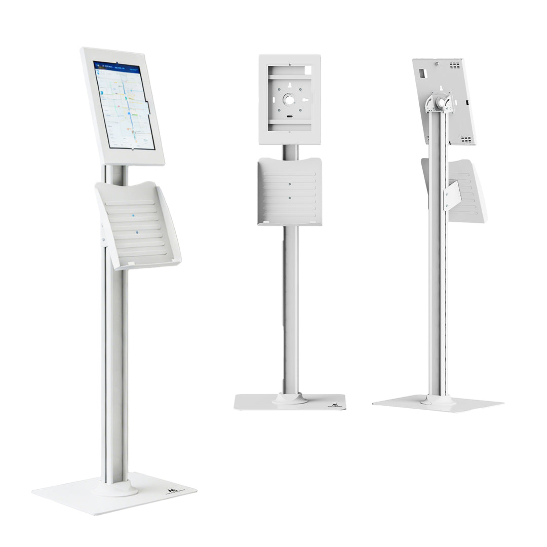 Maclean-hållare för surfplatta, med lås, 10,9–11 tum, iPad Air/Pro, Samsung Tab A- och S-serien, 220 × 323 × 22 mm, MC-960 W