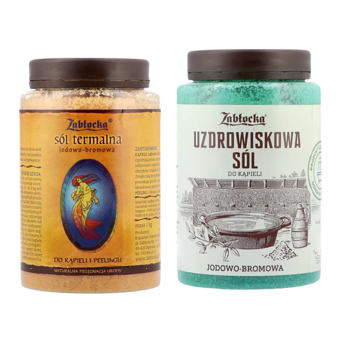 Zabłocka jod-bromhaltig thermal salt 1 kg + Zabłocka jod-bromhaltig kurortsalt 1,2 kg