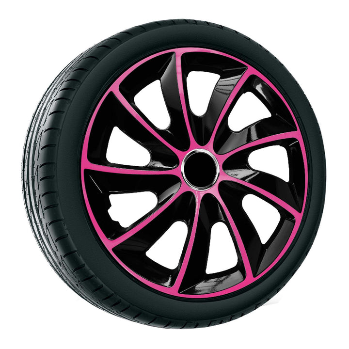 Universal hjulkapsel 14'' NRM Stig Extra rosa-svart 1 st