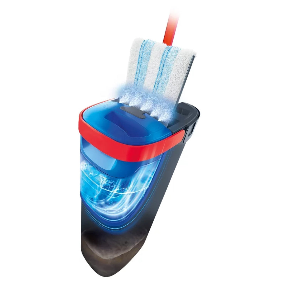 Vileda H2prO flat mopp, 100 % separation av rent och smutsigt vatten, två behållare, 3 mikrofiberöverdrag, 360°-munstycke, 175774