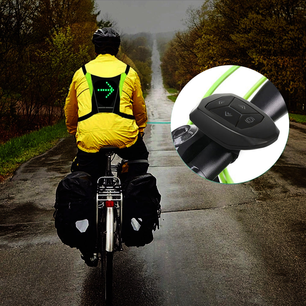 Ryggsäck med LED-signal, med fjärrkontroll, vattentålighet: fjärrkontroll IPx5, ryggsäck IPX2 + sportremmar för Maclean-telefon