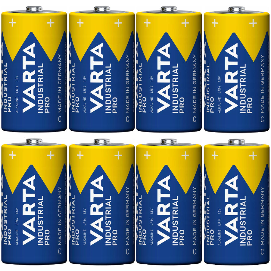 8x batteri R-14 LR14 C 1,5V alkalisk Varta Industrial Pro
