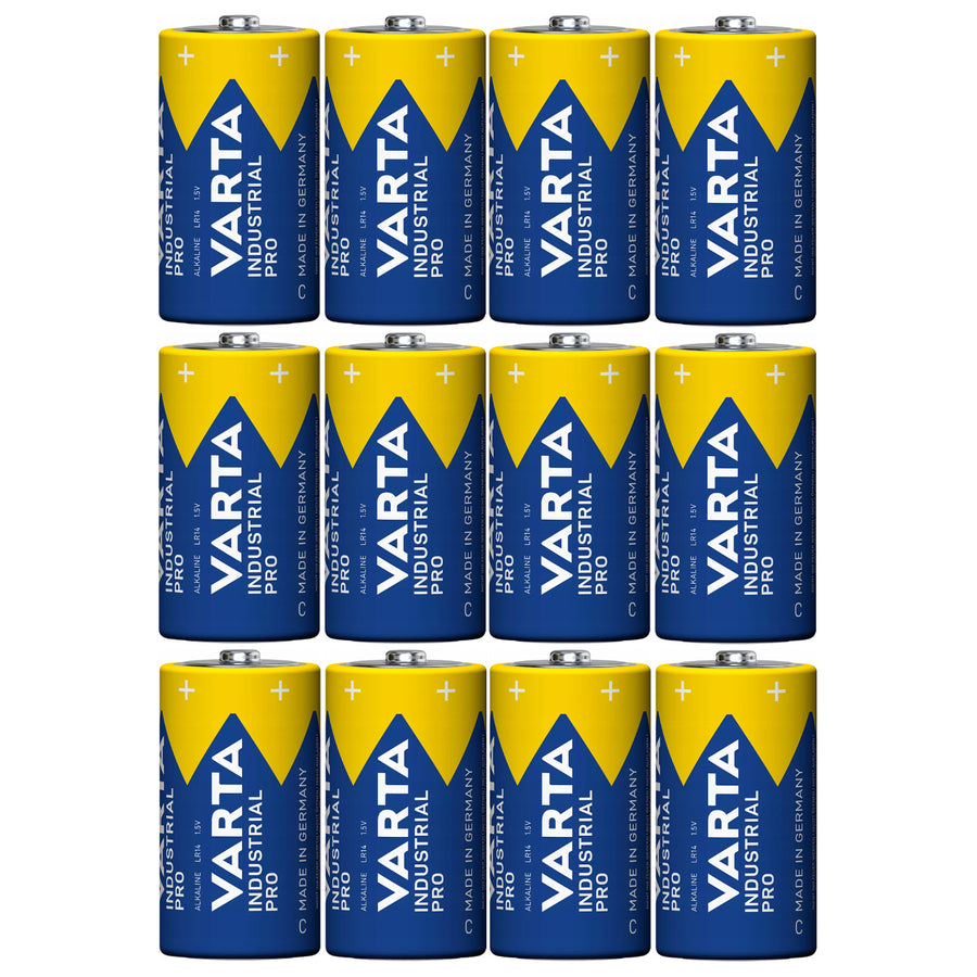 12x batteri R-14 LR14 C 1,5V alkalisk Varta Industrial Pro