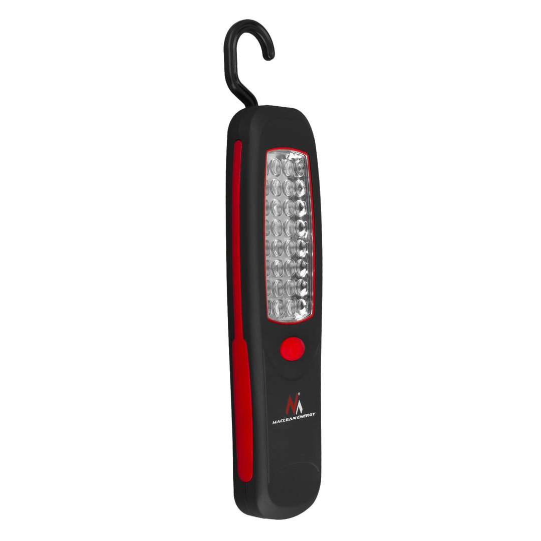 Maclean 24 LED-verkstadslampa, magnet, krok, MCE03 2 st + 6x batteri Varta Industrial LR6/AA R-06